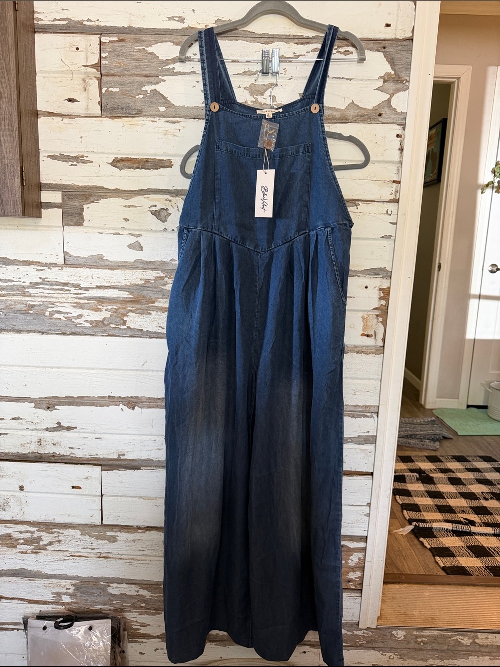 Blue Velvet Dark Blue Denim Women’s Overalls Dress